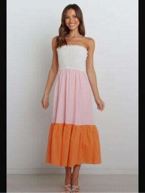 Petal & pup strapless smocked sundress
